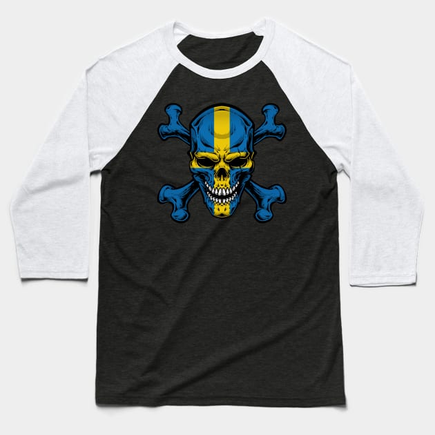 sweden Baseball T-Shirt by mamabirds